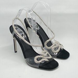 Rene Caovilla 105MM Snake Slingback Sandals size 38.5